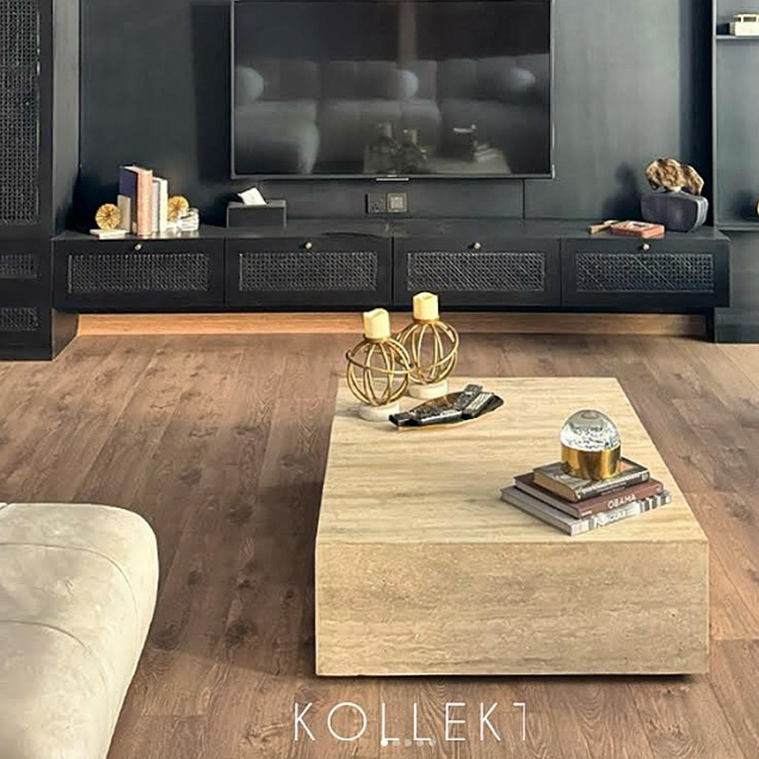 Lucca Block Travertine Table