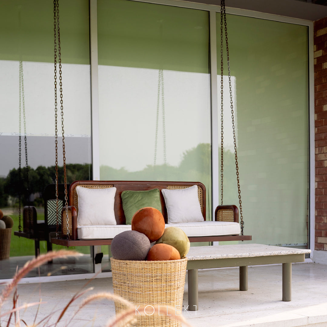 Buy Chandigarh Porch Swing – Cozy Cane Wood Hanging Seat