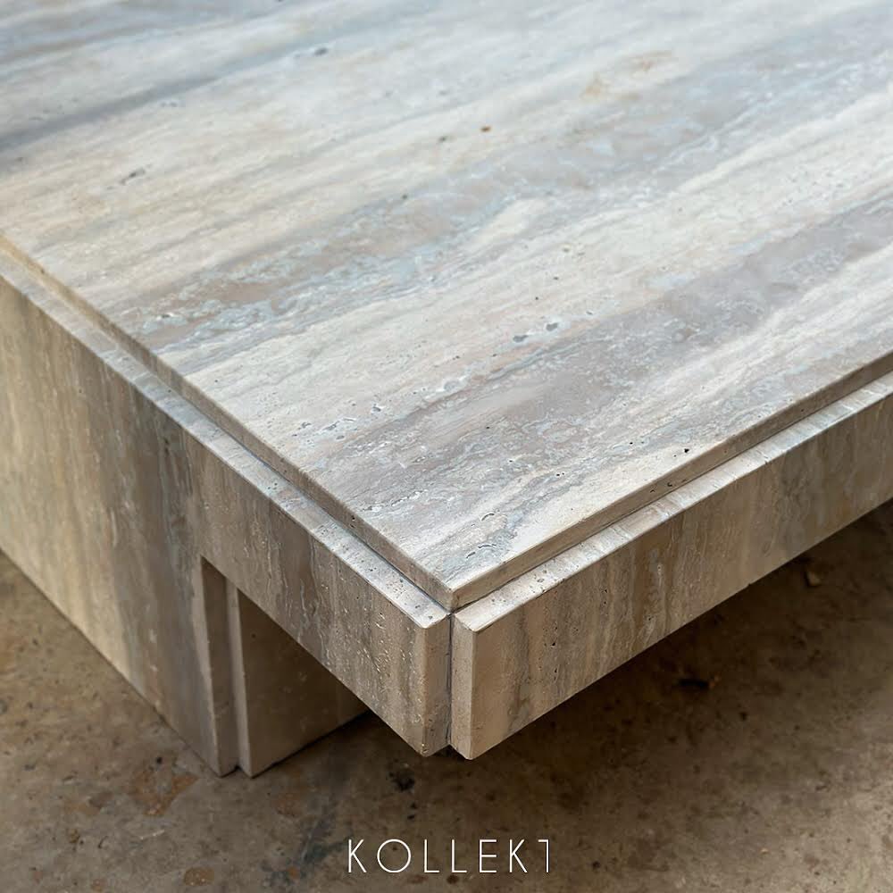 Plinth Travertine Table
