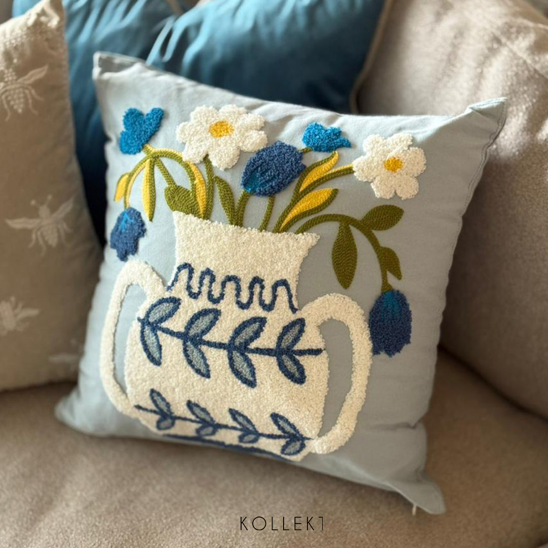 Blue Daisy Cushion