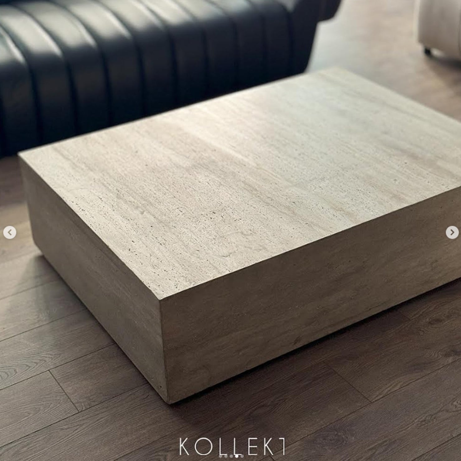 Lucca Block Travertine Table